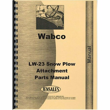 AFTERMARKET Adams 414 Motor Grader Snow Plow Attachment Model LW23 Parts Manual RAP82455